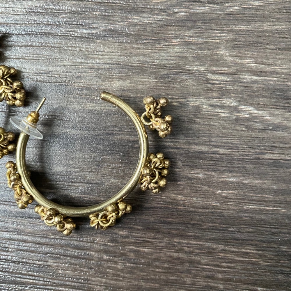 BuDhaGirl Kayrna Gold Hoop Earrings - Picture 2 of 2